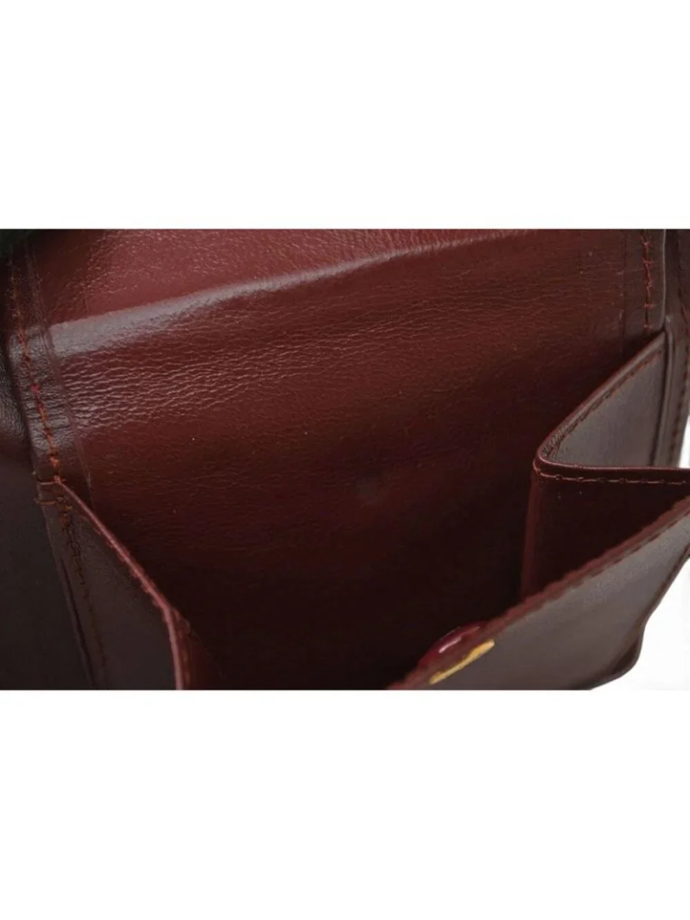 Cartier Fold Wallet Bifold Vintage Must de Cartier Bordeaux